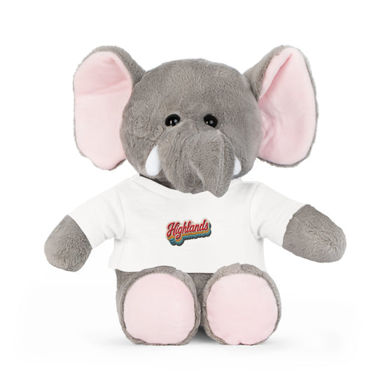 Highlands Plush Stuffed Animals with 'Highlands' T‑Shirt