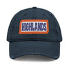 Highlands Embroidered Distressed Dad Hat