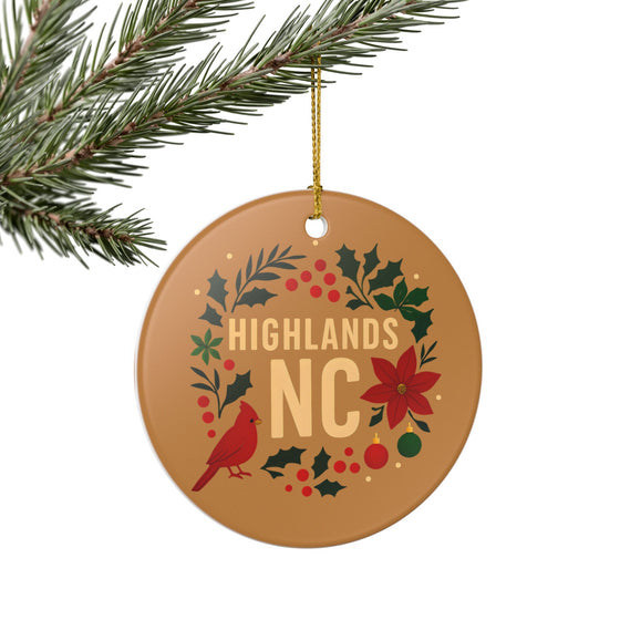 Highlands NC Cardinal Ornament