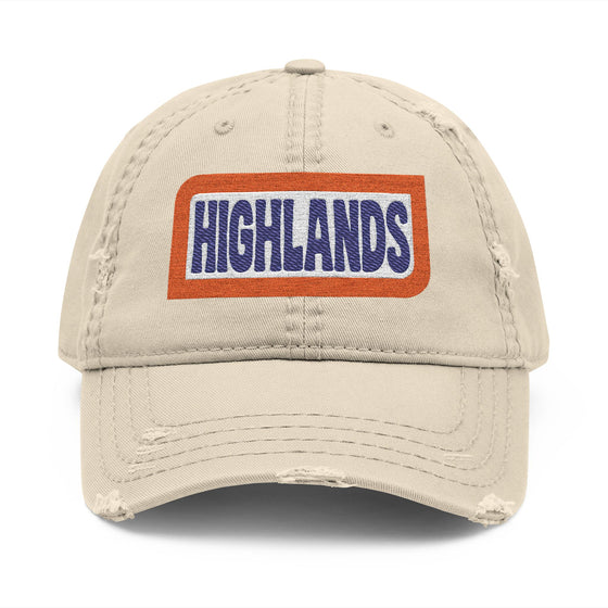 Highlands Embroidered Distressed Dad Hat
