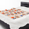 Mid-Century Modern Floral Throw – Plush Comfort, Retro Style