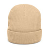 Highlands Embroidered Beanie — Ribbed Knit Winter Hat