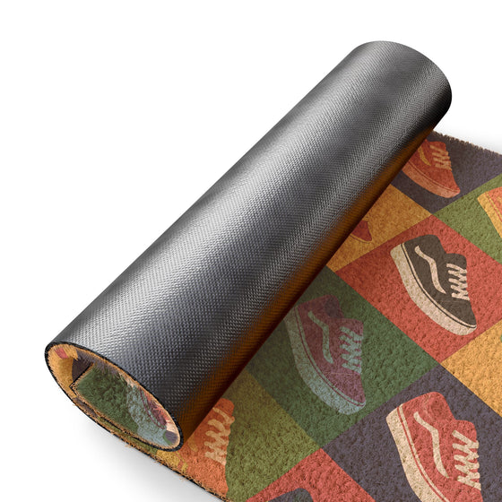 Step Up Your Style – Colorful Sneaker Collage Doormat