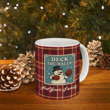  Deck The Halls, Not Your Family – Retro Snowman Mug