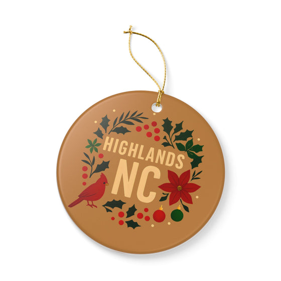 Highlands NC Cardinal Ornament