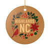 Highlands NC Cardinal Ornament
