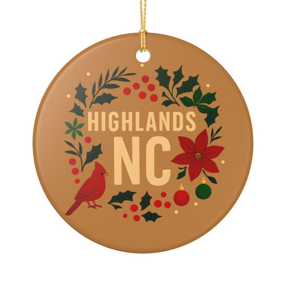 Highlands NC Cardinal Ornament