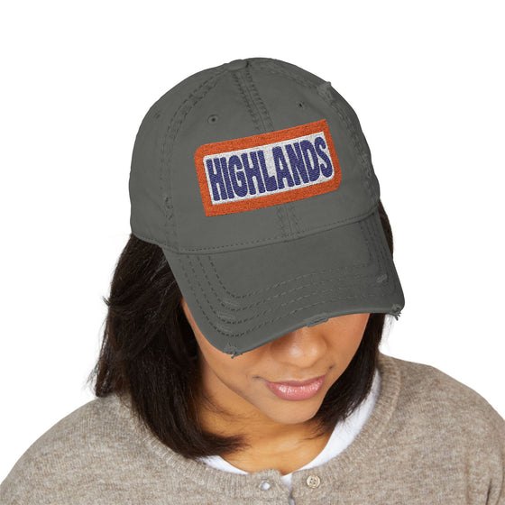 Highlands Embroidered Distressed Dad Hat