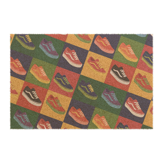 Step Up Your Style – Colorful Sneaker Collage Doormat