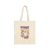 Retro “Spooky Season” Ghost Flower Field Tote
