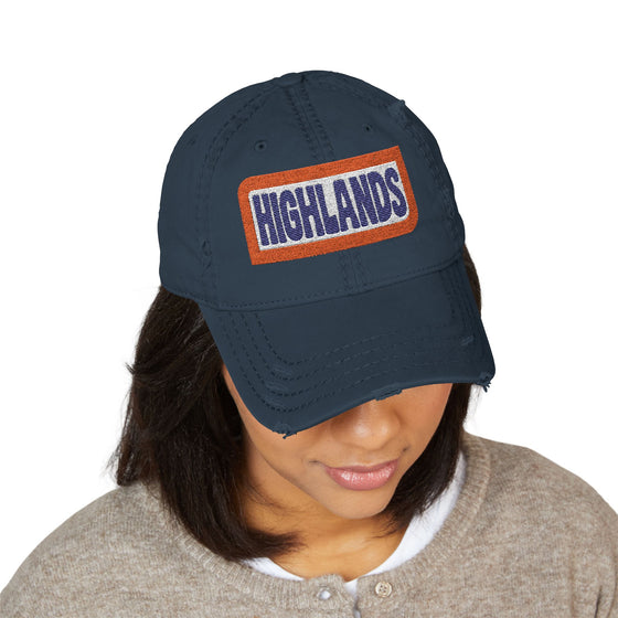 Highlands Embroidered Distressed Dad Hat