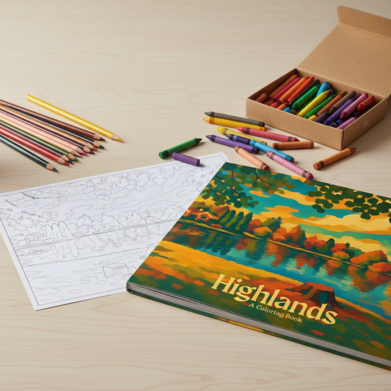 Discover Highlands: A Local Adventure Coloring Book (Digital Download)