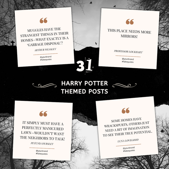 Magical Real Estate Quote Post Pack – Harry Potter Edition (31 Templates)